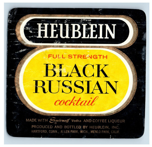 Vintage heublein black russian - heublein,